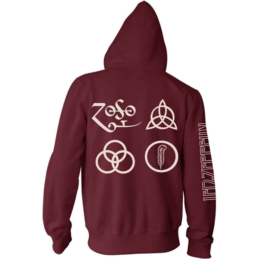 Led Zeppelin Zip Hoodie - Symbols