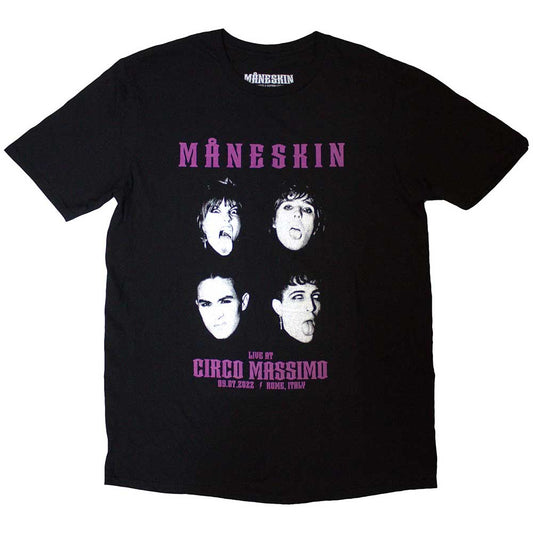 Maneskin T Shirt - Live At Circo Massimo 2022 Faces