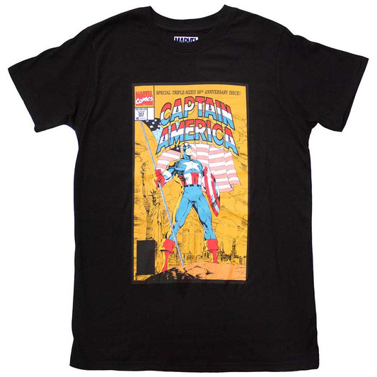 Marvel Comics T Shirt - Captain America 50th Comic Cover
