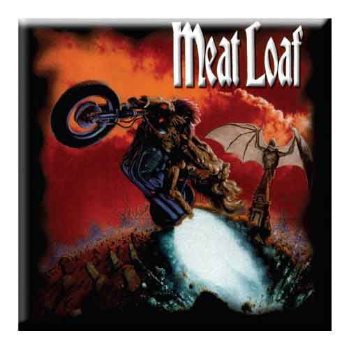 Meat Loaf Fridge Magnets - Distress Happy Face Blocks | Buy Now For 9.99