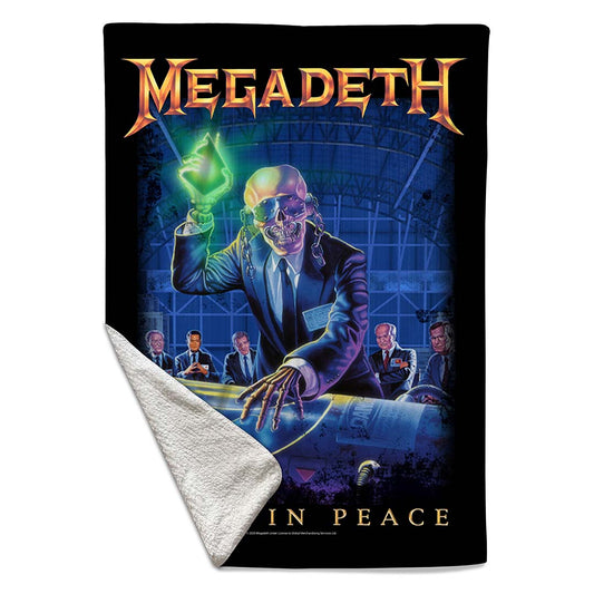 Rocksax Megadeth Sherpa Fleece Blanket - Rust in Peace | Buy Now From £39.99
