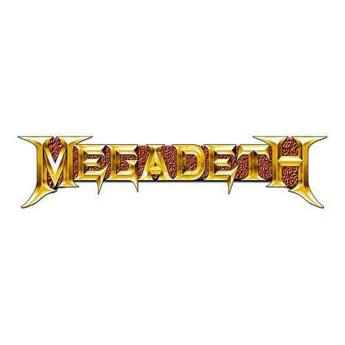 Megadeth Pin Badge - Gold Logo
