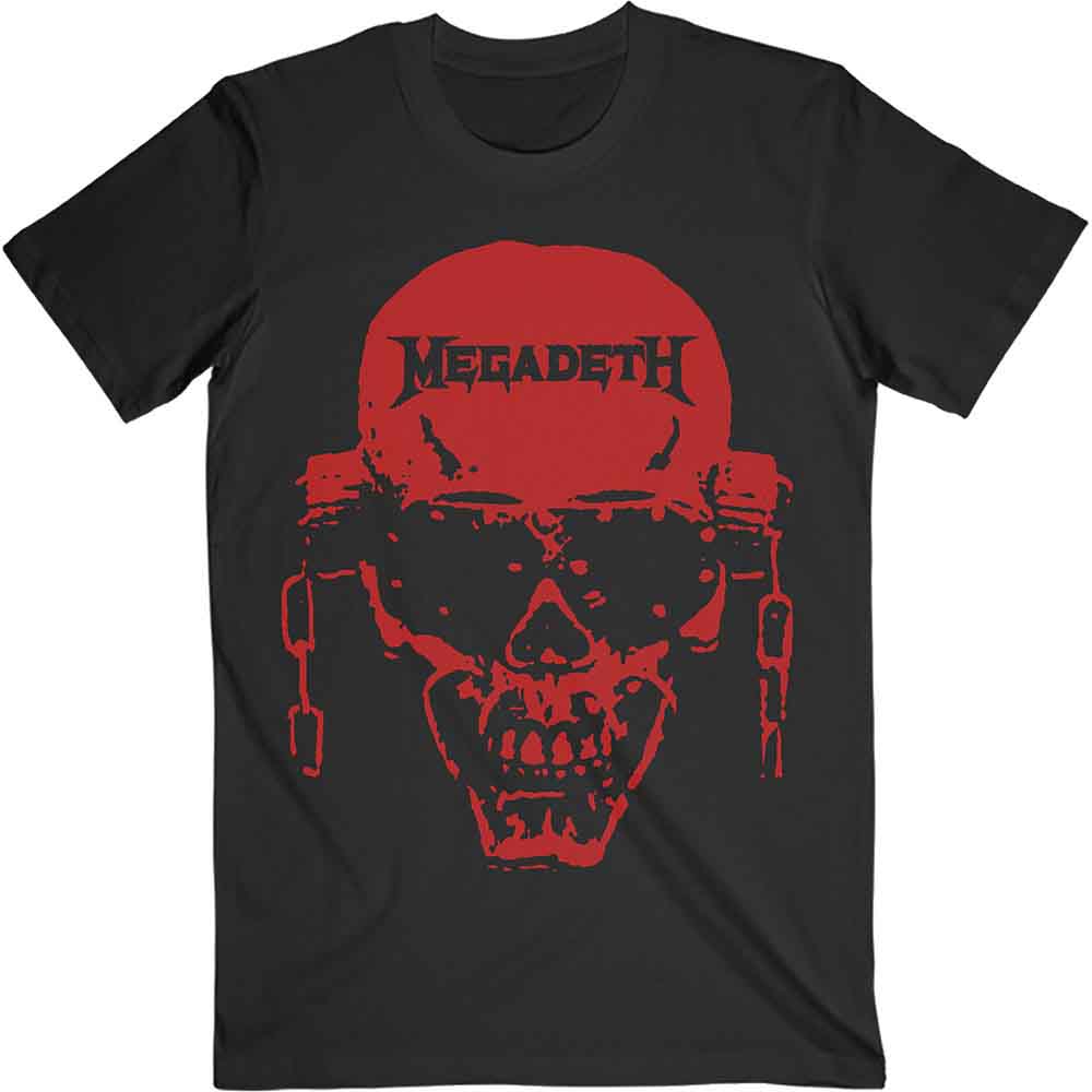 Megadeth T Shirt - Vic Hi-Contrast Red