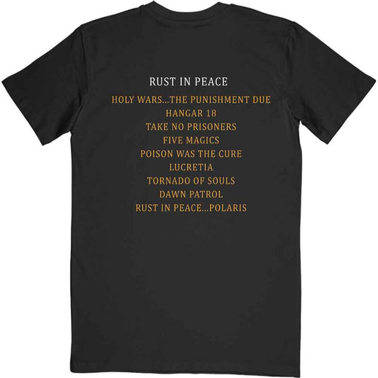 Megadeth T Shirt - Rust In Peace Tracklist