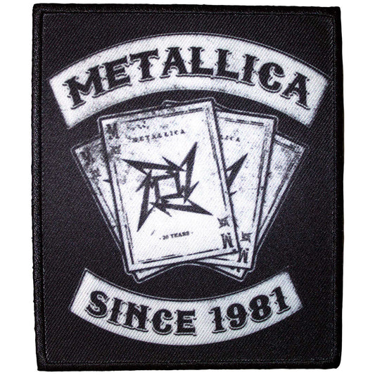 Metallica Patches - Iron On - 30th Anniversary Playing Card