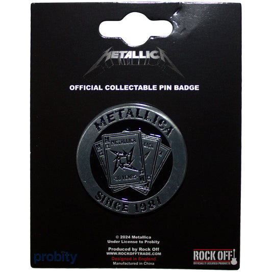 Metallica Pin - Badge - 30th Anniversary Playing Card