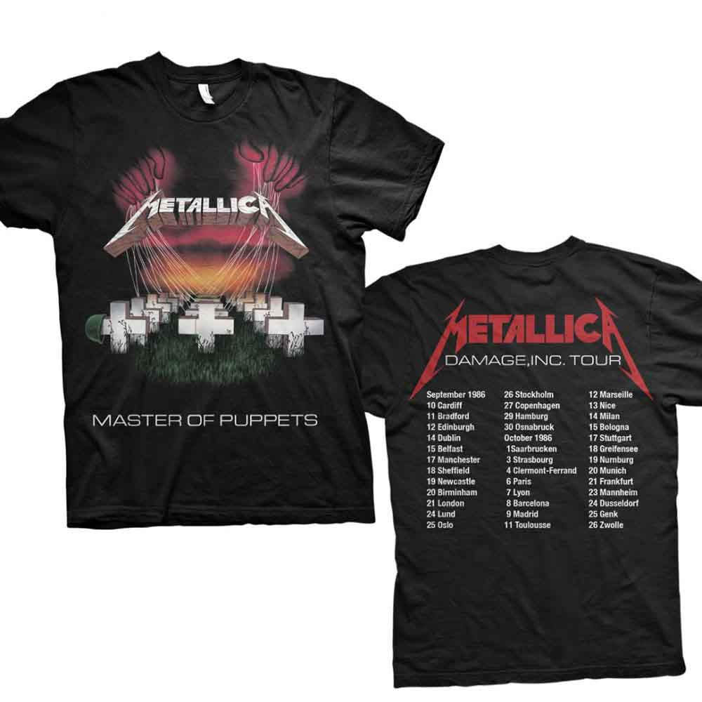 Metallica T Shirt - Master Of Puppets European Tour '86 | Buy Now For 24.99