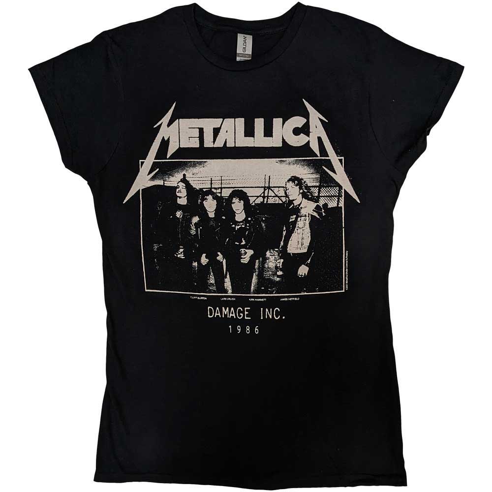 Metallica Woman's T Shirt - MOP Photo Damage Inc. Tour