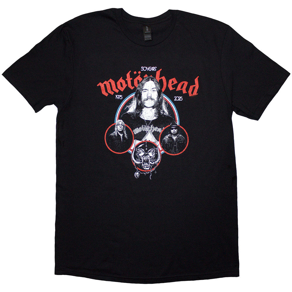Motorhead T Shirt - 50 Years Band Circles | Buy Now For 24.99