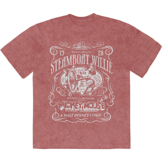 Disney T Shirt - Mm Steamboat Willie Stone Wash | Buy Now For 24.99