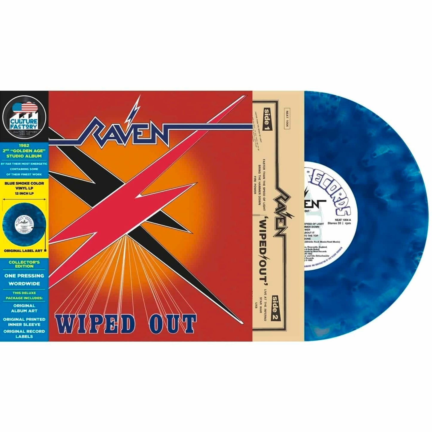 Raven LP - Wiped Out (Orange/Blue Vinyl)