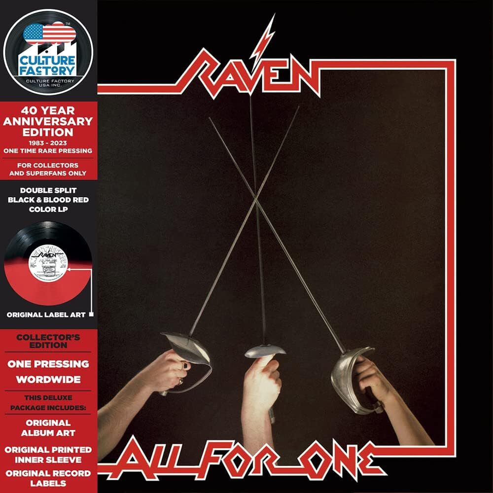 Raven LP - All For One (Half/Half Black/Red Vinyl)