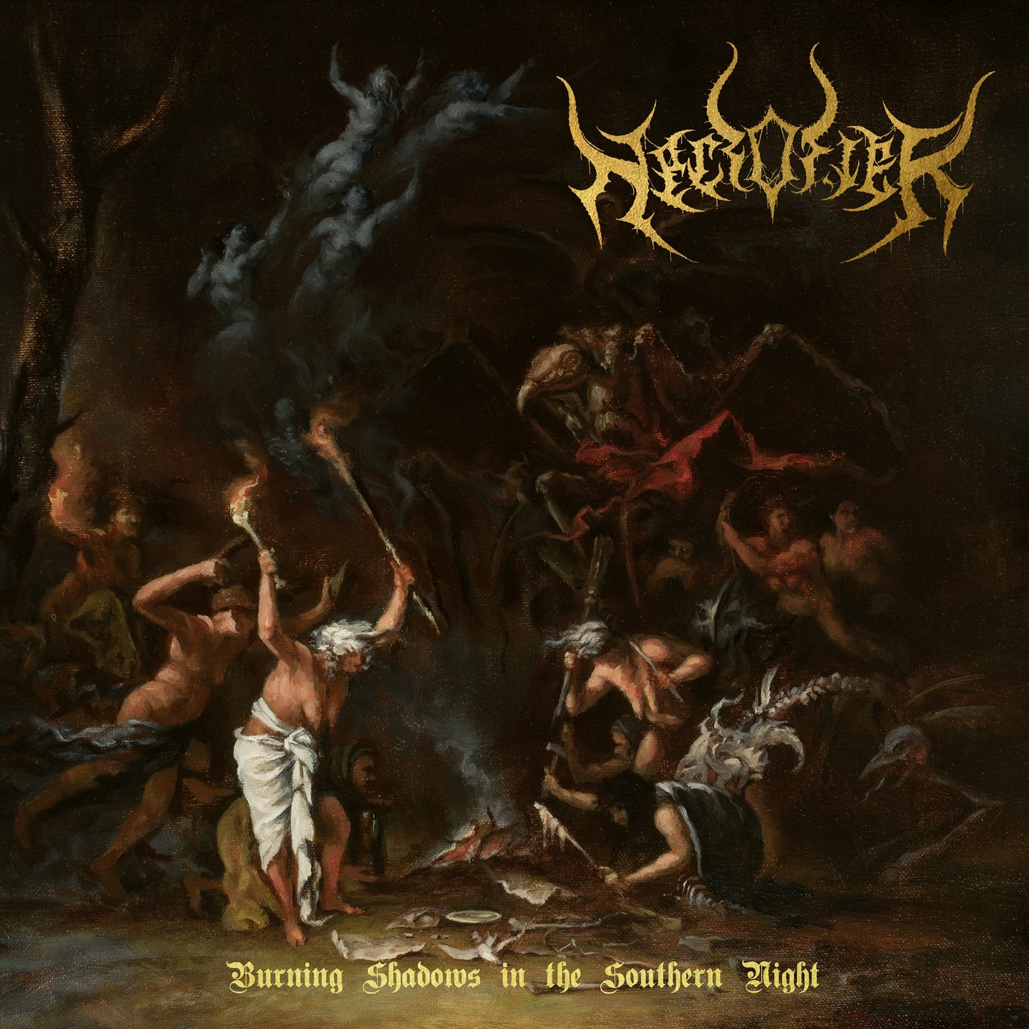 Necrofier LP - Burning Shadows In The Southern Night (Red Vinyl) | Buy Now For 44.99