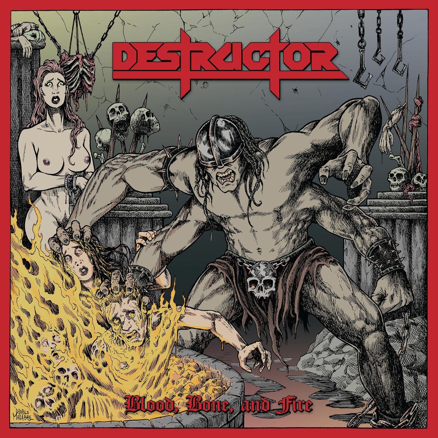 Destructor LP - Blood, Bone And Fire (Cloudy Blood Vinyl) | Buy Now For 44.99