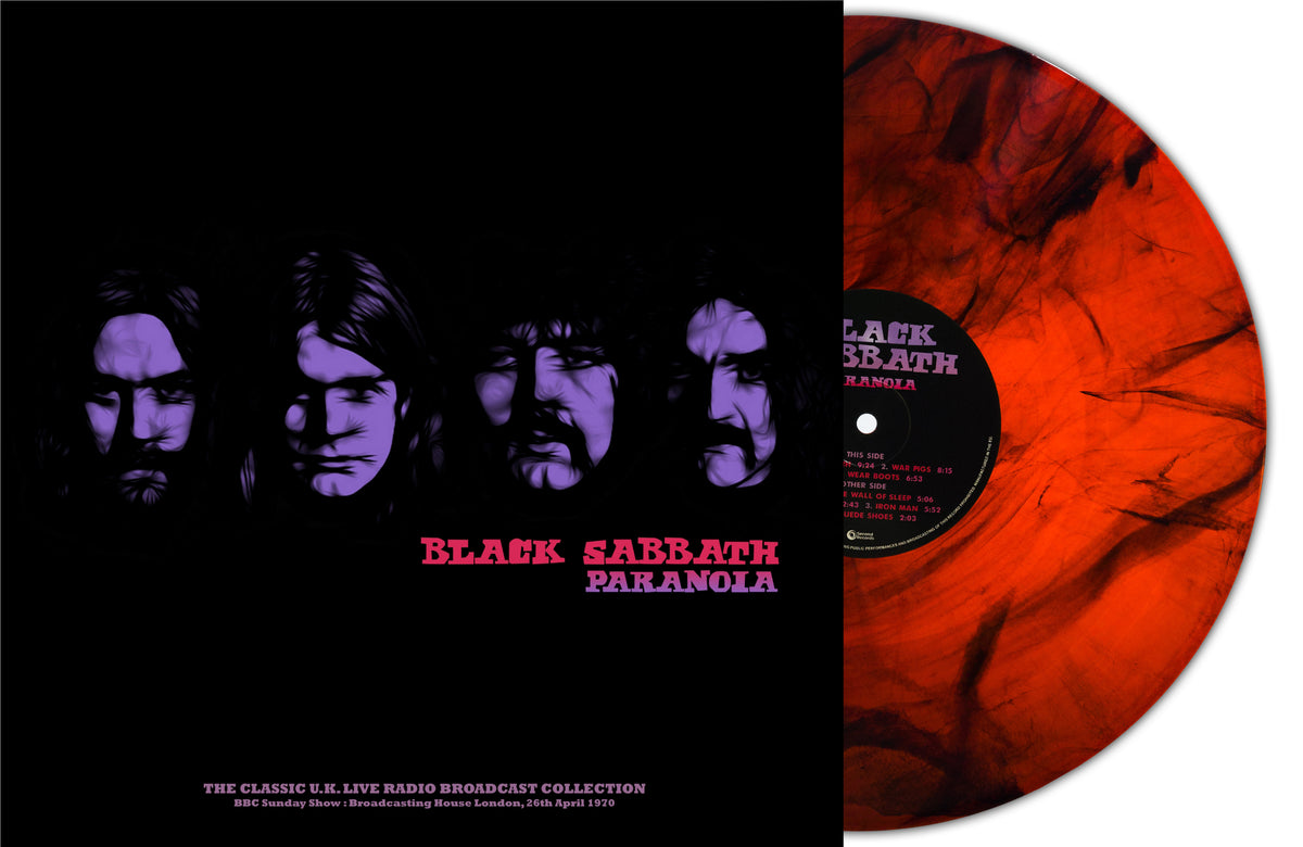Black Sabbath LP - Paranoia - BBC Sunday Show. London 1970 (Red Marble Vinyl)