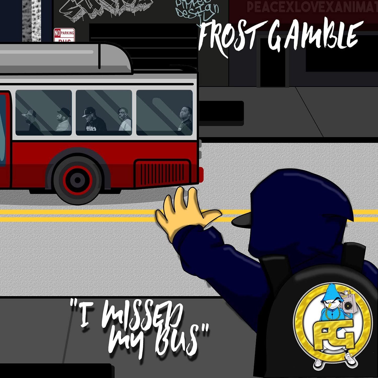 Frost Gamble LP - I Missed My Bus Grey Splatter Vinyl