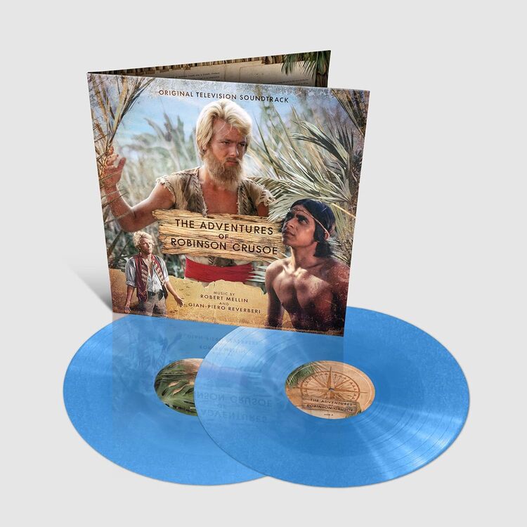 Robert Mellin / Gian-Piero Reverberi LP - The Adventures Of Robinson Crusoe (Azure Vinyl)