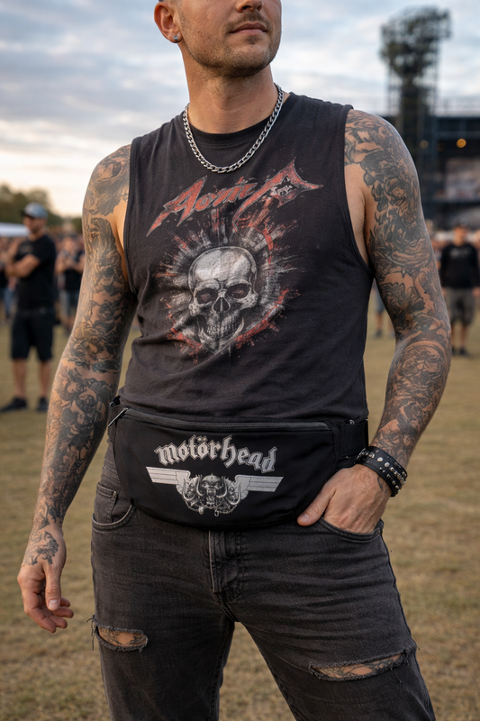Rocksax Motorhead Bum Bag (Fanny Pack)- Wings Logo