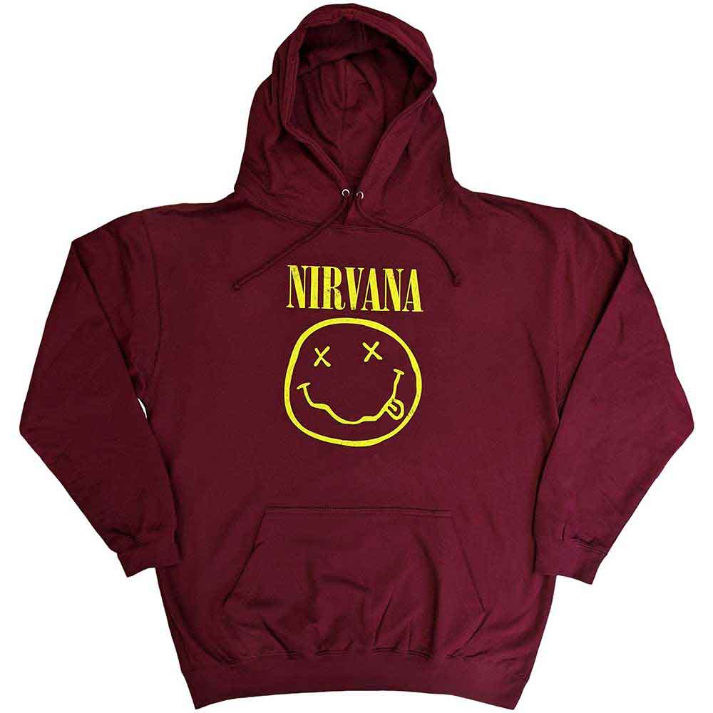 Nirvana Pullover Hoodie - Yellow Happy Face | Buy Now For 39.99