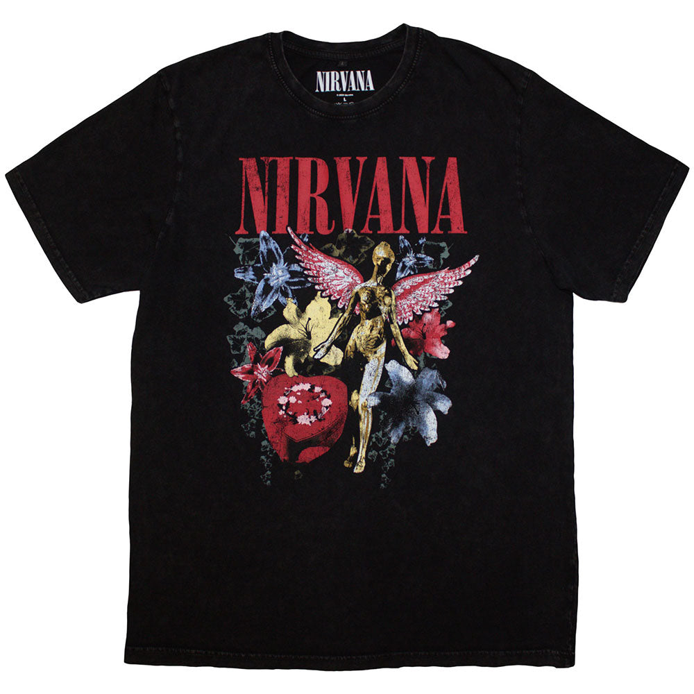 Nirvana T Shirt - In Utero Vintage Collage Stone Wash