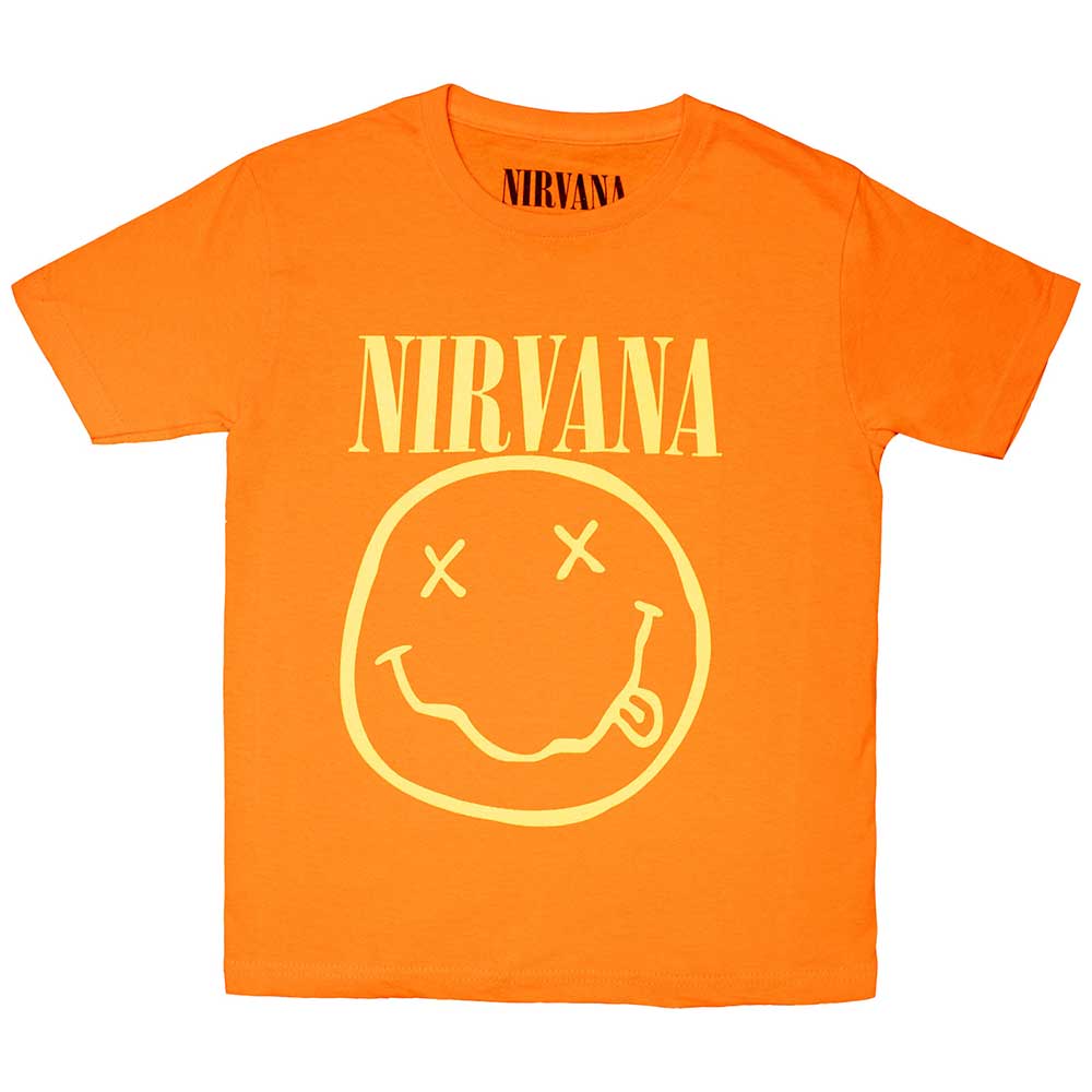 Nirvana Children's T Shirt - White Happy Face