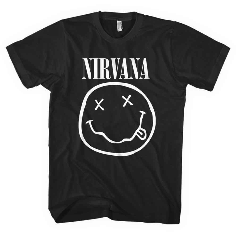 Nirvana T Shirt - White Happy Face