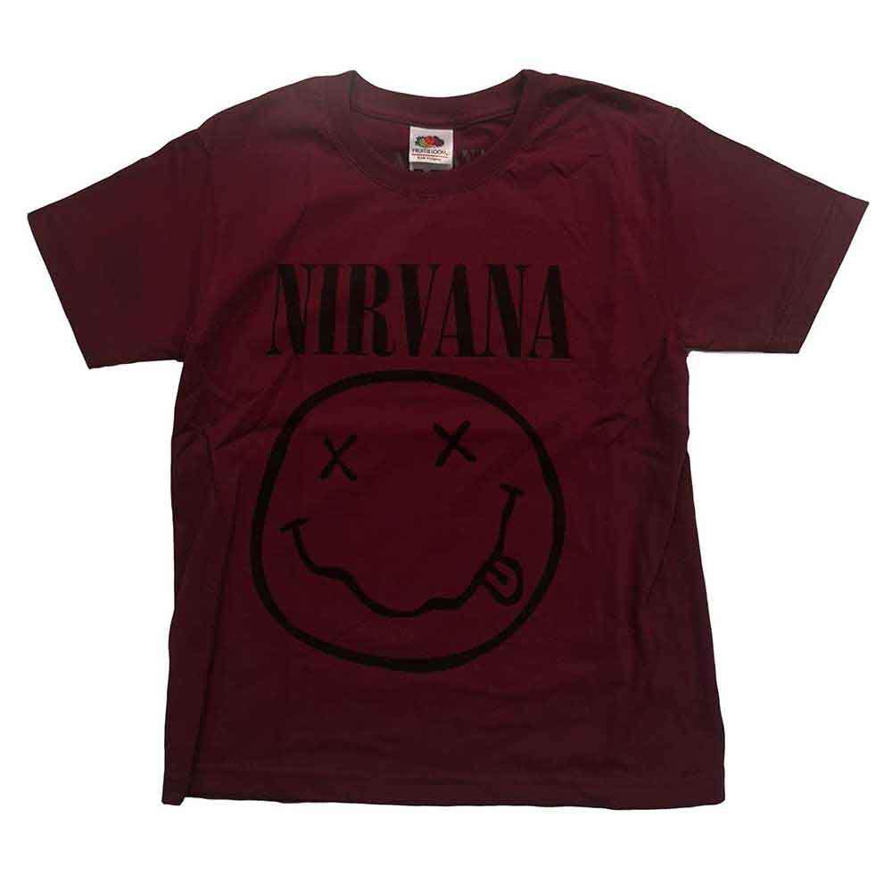 Nirvana Children's T Shirt - Grey Happy Face