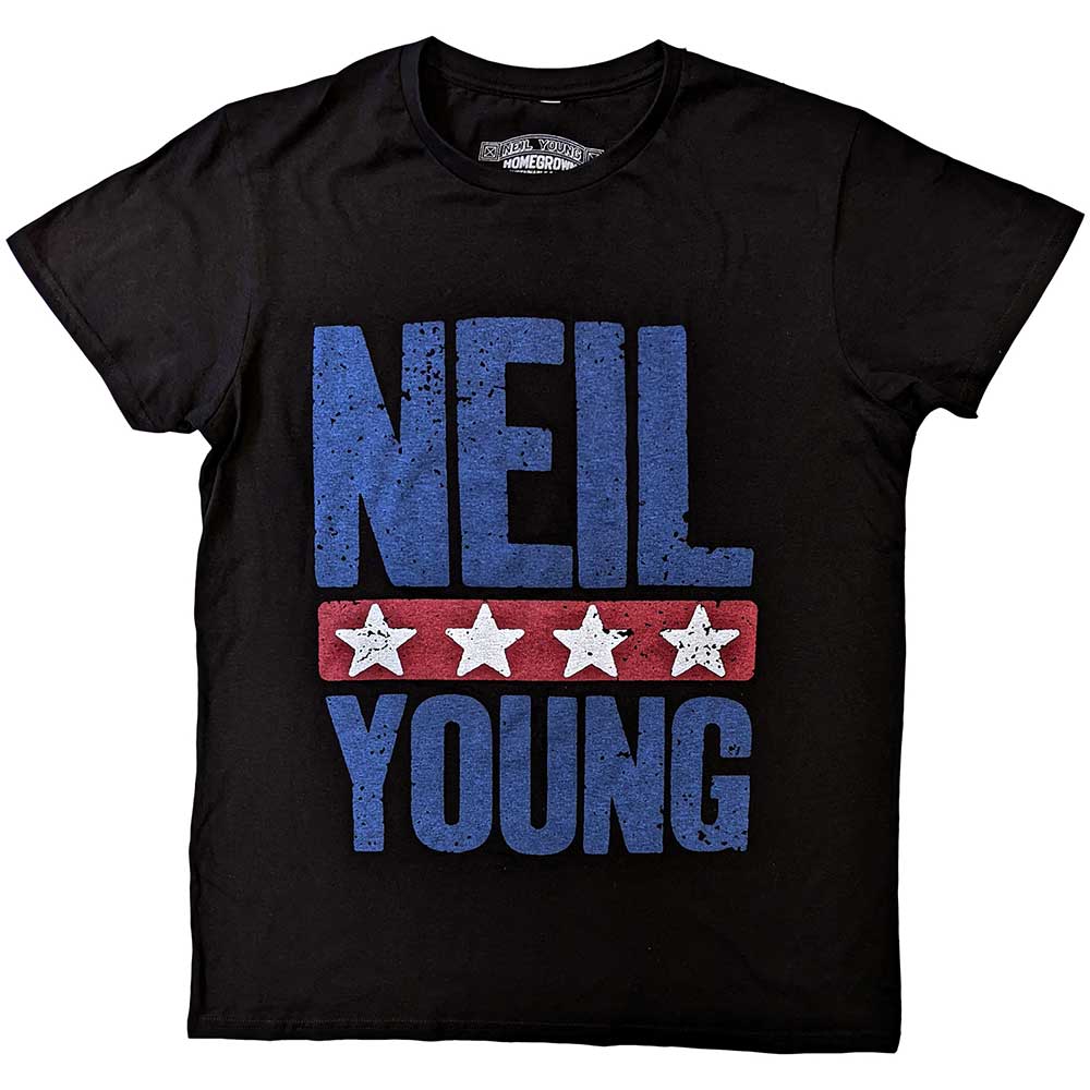 Neil Young T Shirt - Stars Logo