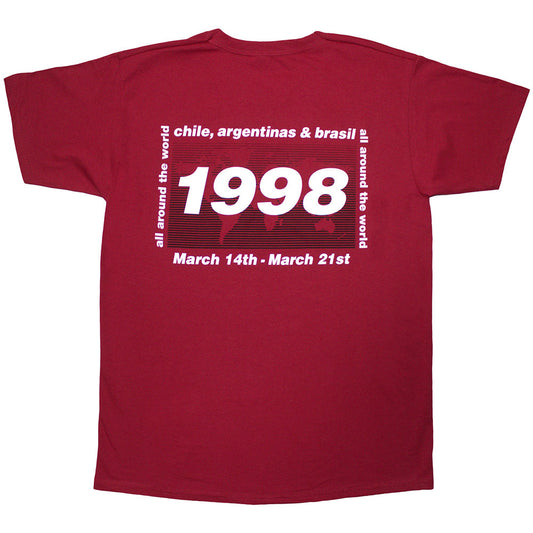Oasis Red T Shirt - 1998 World Tour - South America