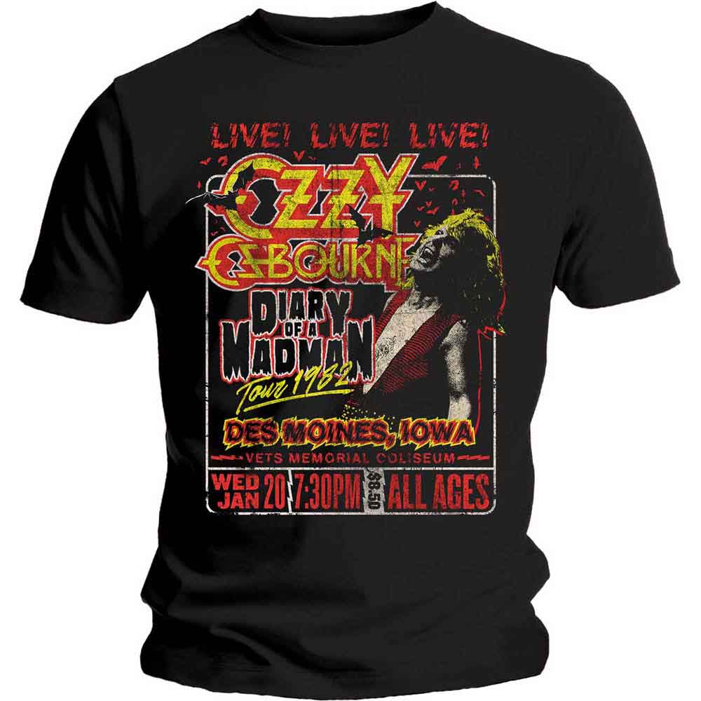 Ozzy Osbourne T Shirt - Diary Of A Madman Tour