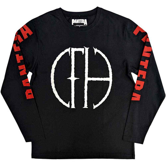 Pantera Long Sleeve T Shirt - Frayed Logo