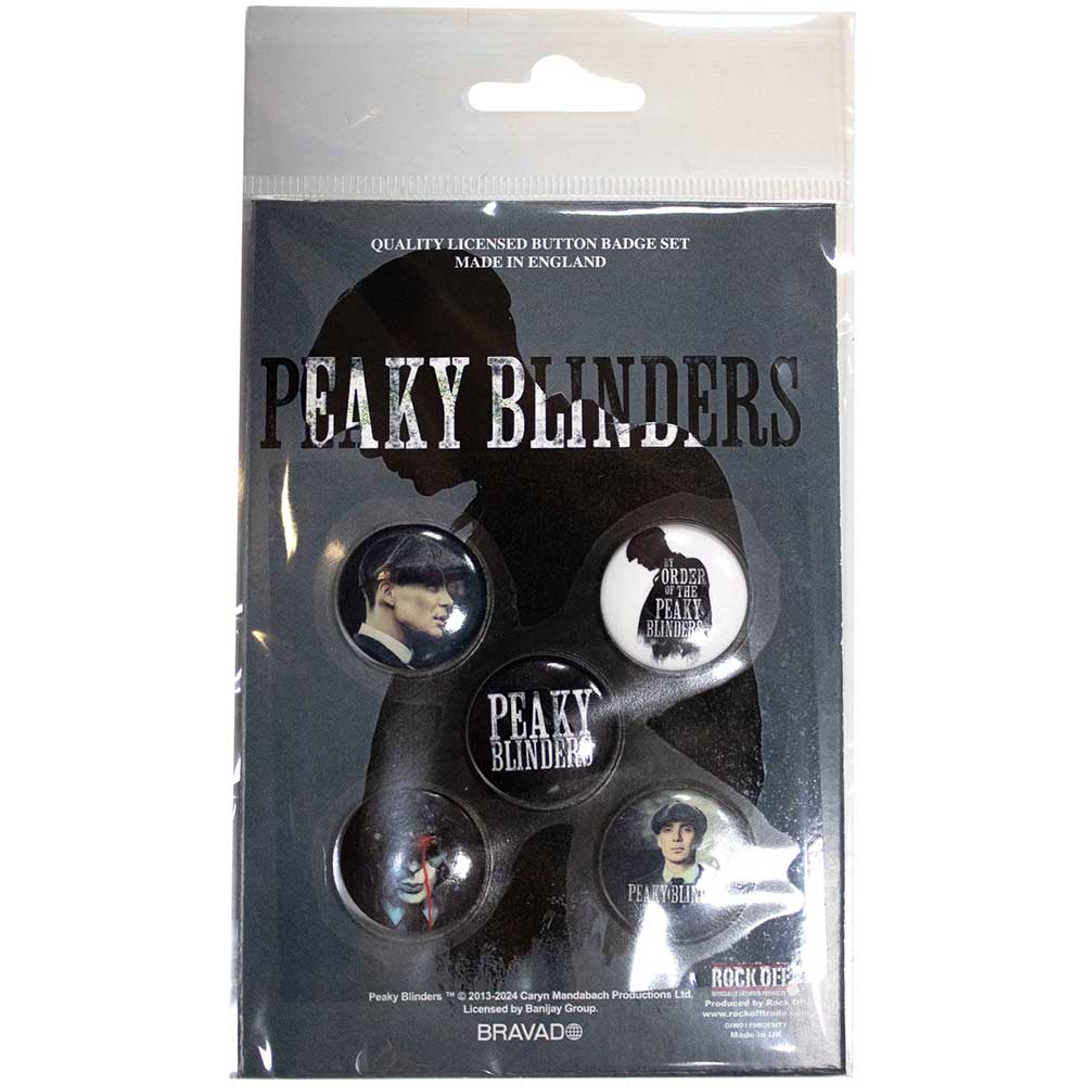 Peaky Blinders Plastic Pin Badge - Orange Classic Logo | Buy Now For 9.99