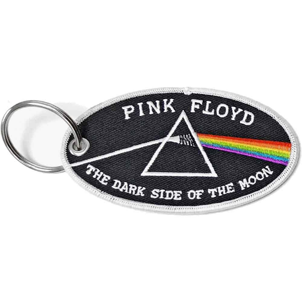 Pink Floyd Patch Keychains - DSOTM Oval White Border