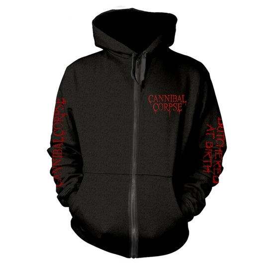 Cannibal Corpse Zip Hoodie - Butchered At Birth