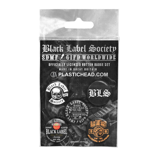 Black Label Society Badge Pack - Black Label Society Button Badge Set | Buy Now For 19.99
