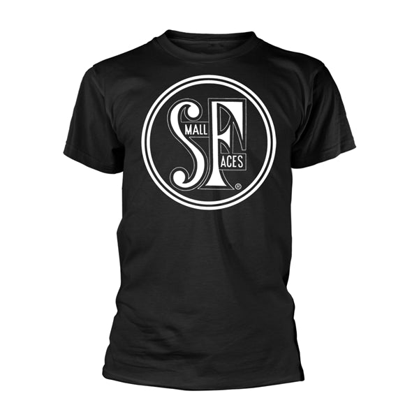 Small Faces T Shirt - Logo (Black/White)