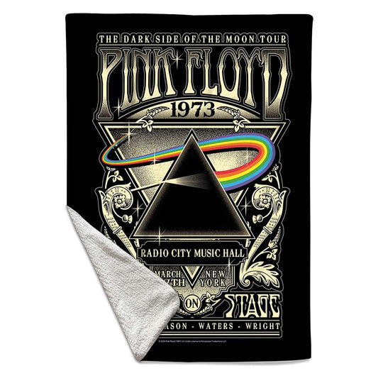 Rocksax Pink Floyd Sherpa Fleece Blanket - 1973 Live | Buy Now From £39.99