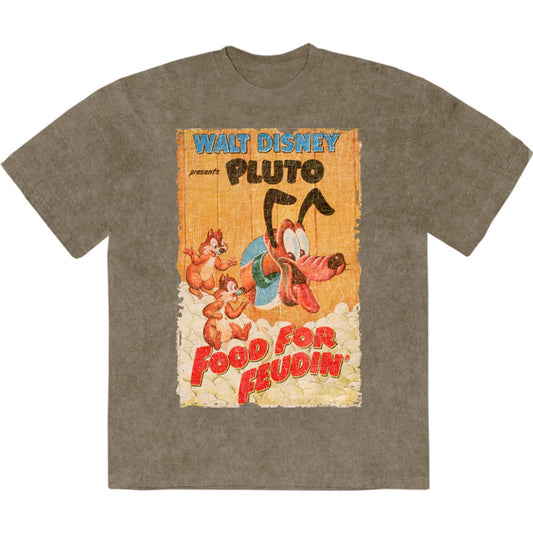 Disney T Shirt - Pluto Food For Feudin' Stone Wash | Buy Now For 24.99