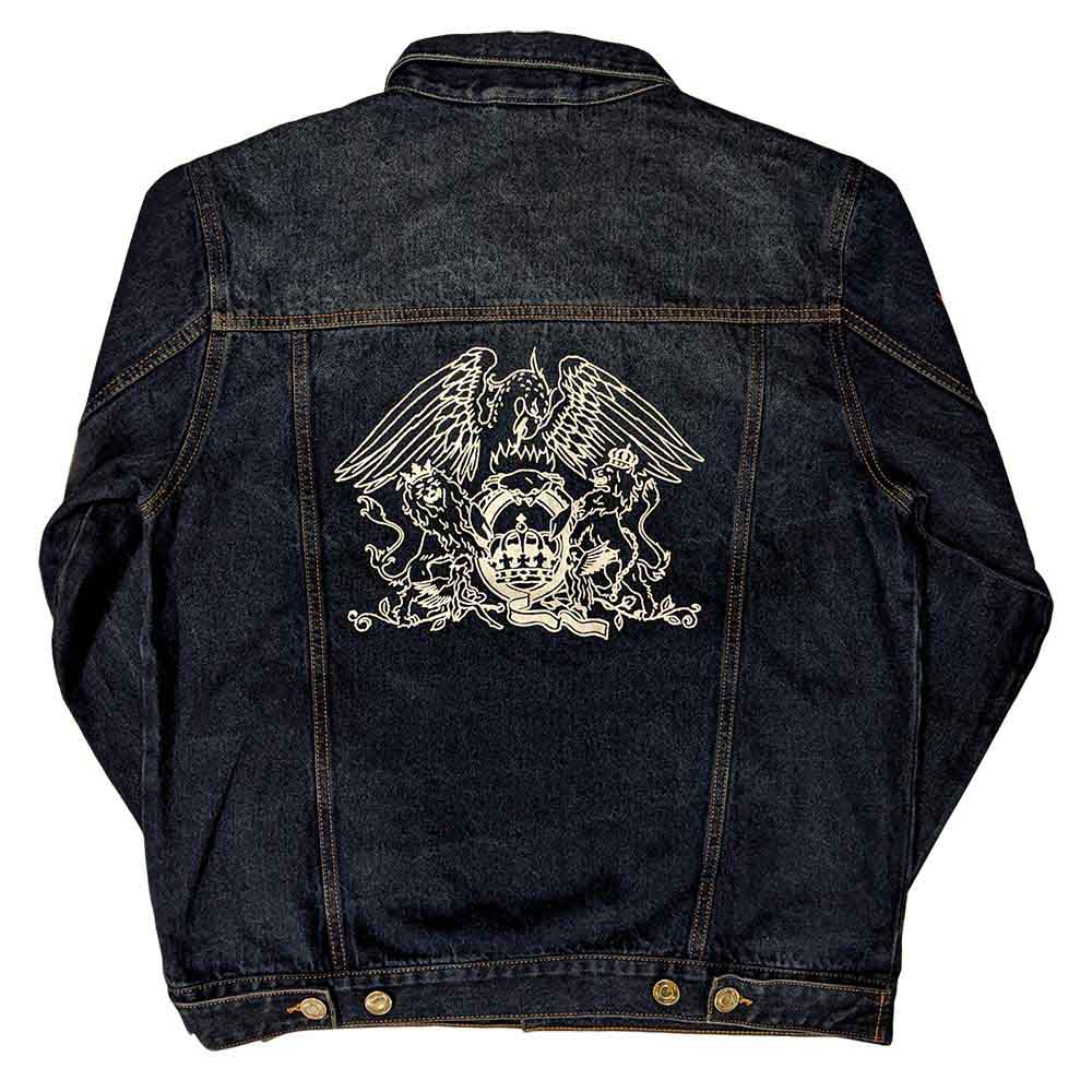 Queen Denim Jacket - White Crest