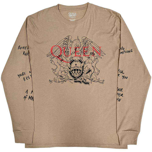 Queen Long Sleeve T Shirt - Handwritten | Buy Now For 29.99