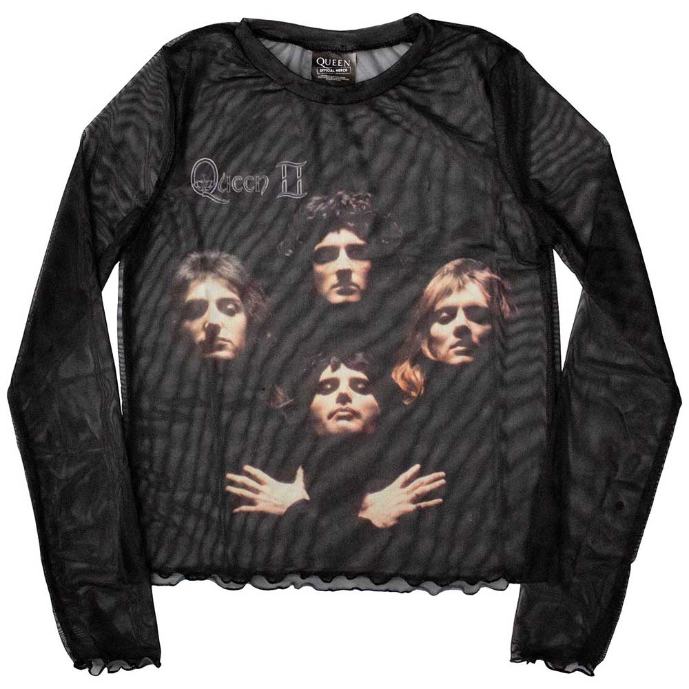 Queen Women's Long Sleeve Crop Top - Bo Rhap Classic | Buy Now For 24.99
