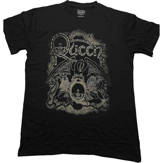 Queen T Shirt - Ornate Crest Diamante