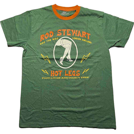 Rod Stewart T Shirt - Hot Legs Ringer