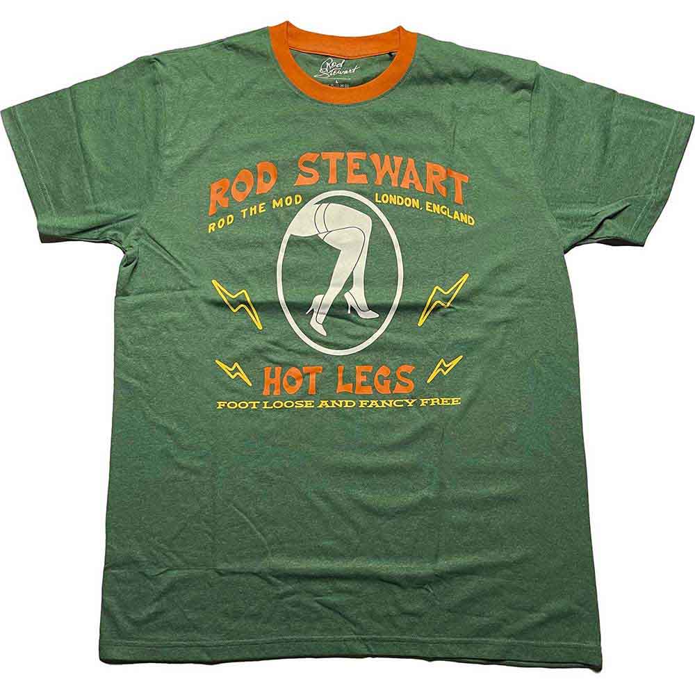 Rod Stewart T Shirt - Hot Legs Ringer