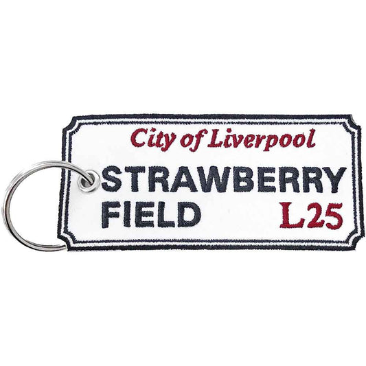 Rock Off Patch Keychains - Strawberry Field Liverpool Sign