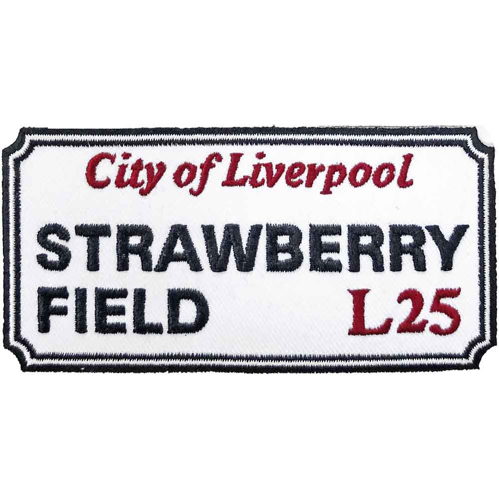 Rock Off Patches - Iron On - Strawberry Field Liverpool Sign