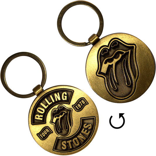 Rolling Stones Standard Keychains - Classic Tongue/Tour '78 Double-Sided
