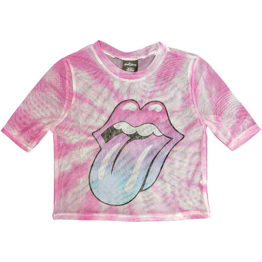 The Rolling Stones Women's T Shirt - Pink Gradient Tongue
