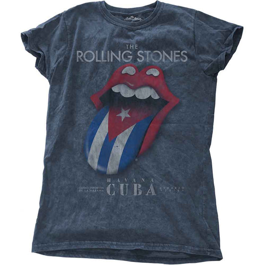 The Rolling Stones Women's T Shirt - Havana Cuba Snow Wash