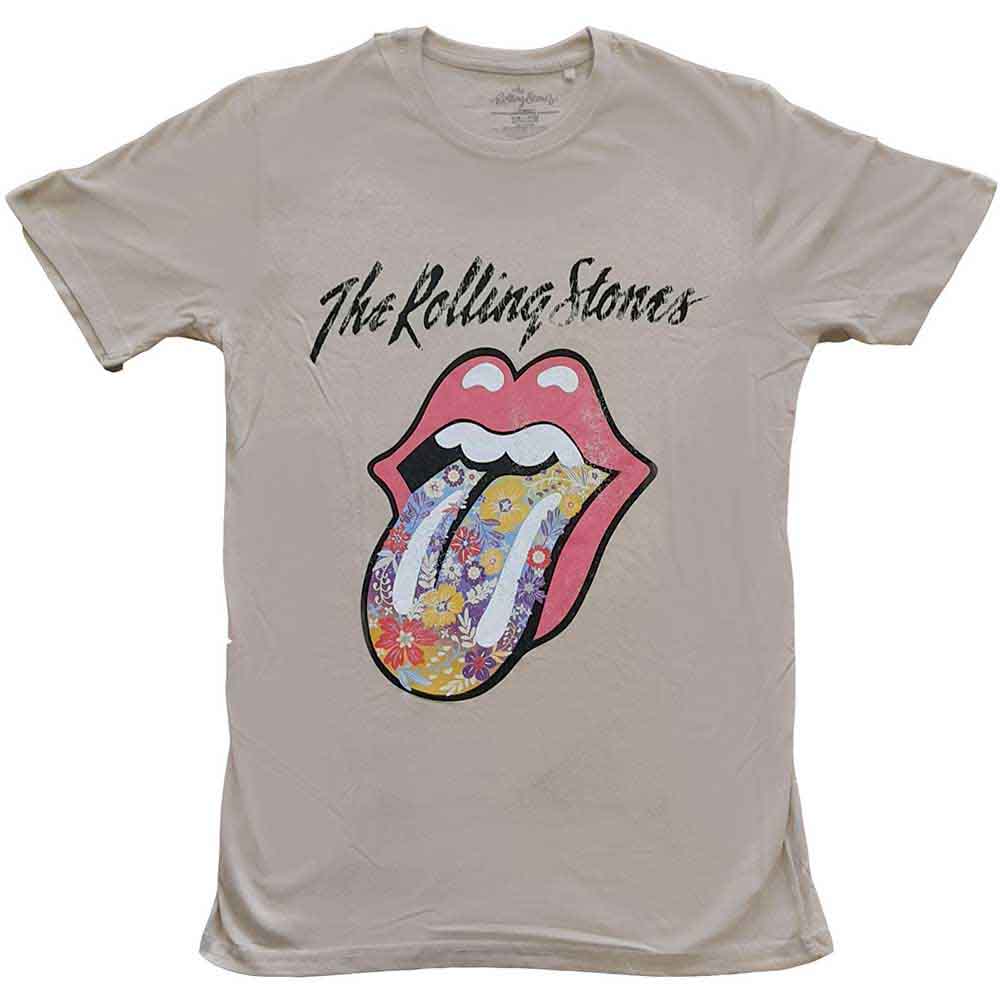 The Rolling Stones T Shirt - Flowers Tongue